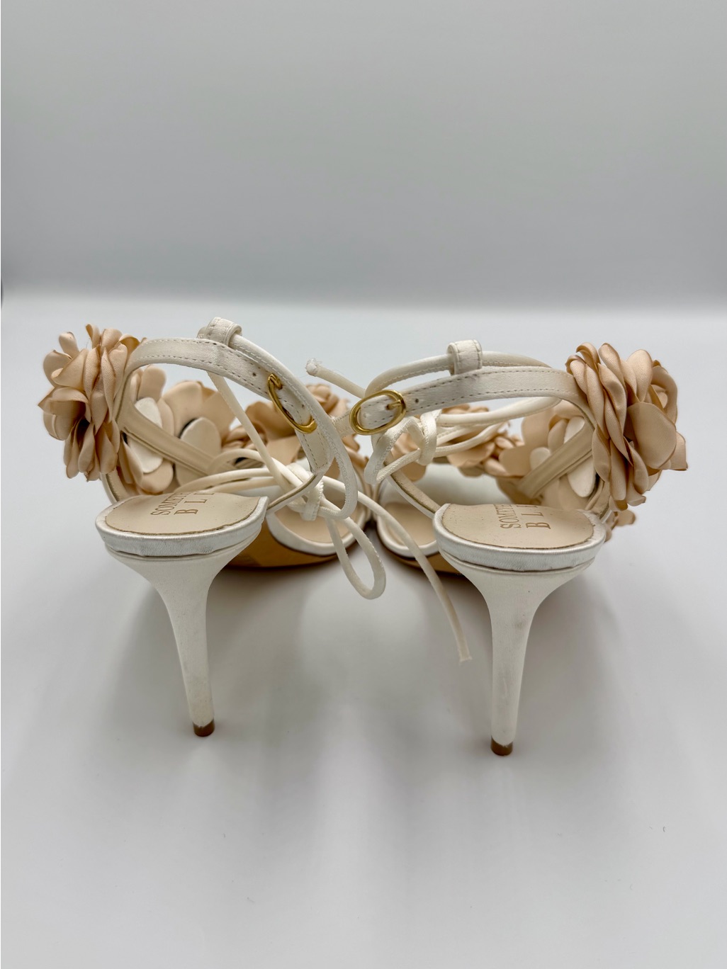 Something Bleu Hensley Silk Floral Made In Italy Sandals Heels Msrp $495/Nwob — image 4 of 8